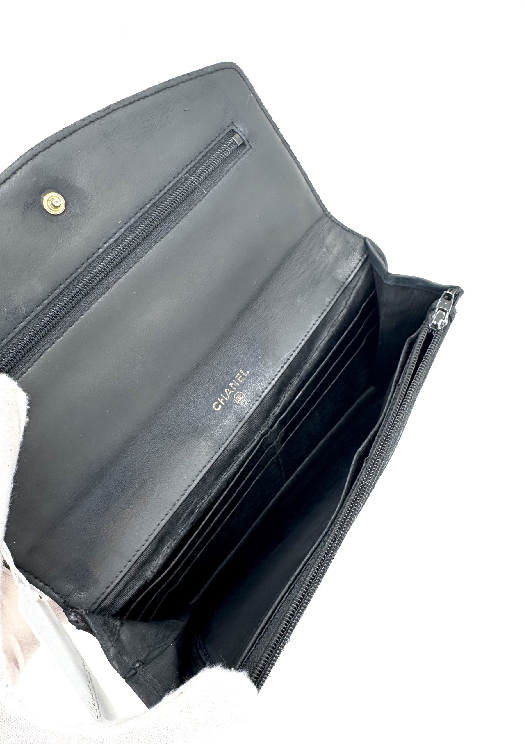 Chanel Geldbörse Caviar Leder Schwarz