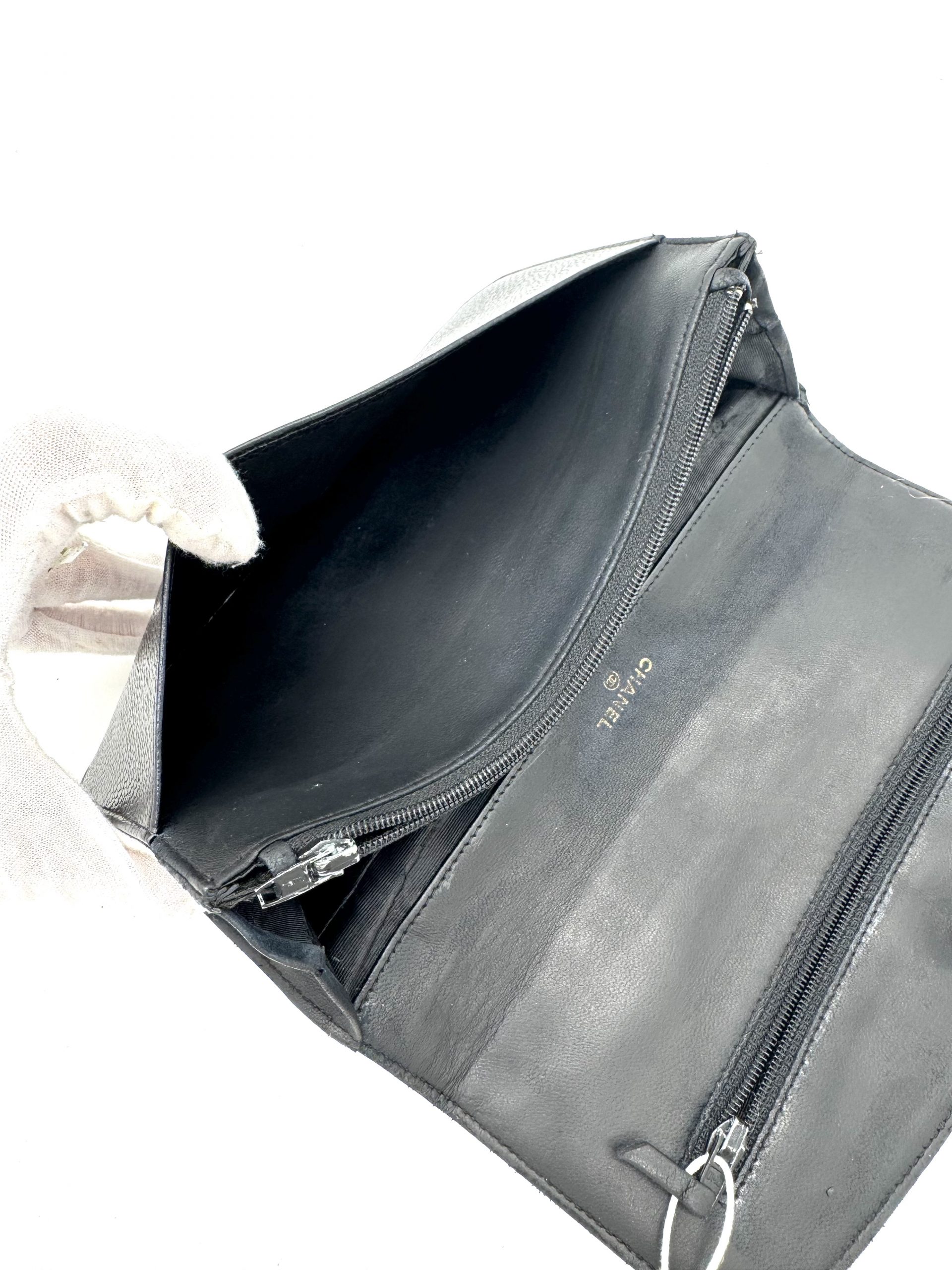 Chanel Geldbörse Caviar Leder Schwarz